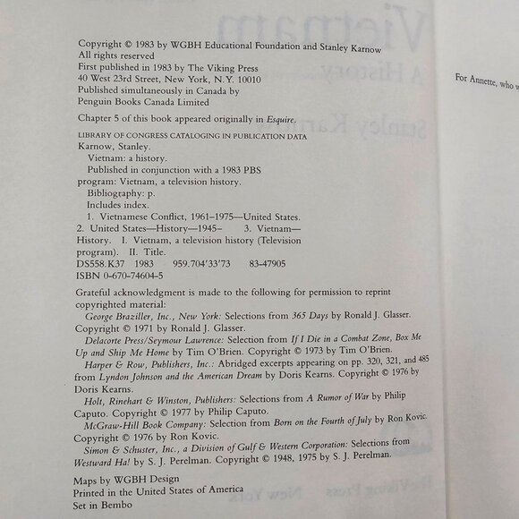 Vietnam A History by Stanley Karnow Viking Press 1983 Hardcover Dust Jacket - Picture 5 of 13